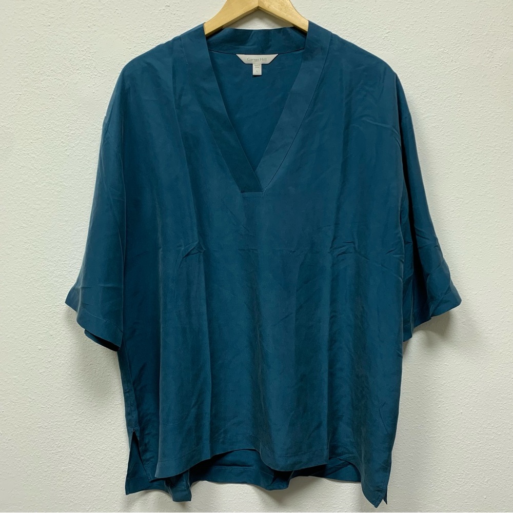 Garnet Hill silk v-neck top